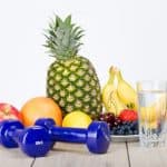 exercise and fruit for healthy lifestyle