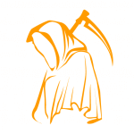 Grim Reaper Orange sad (white back)