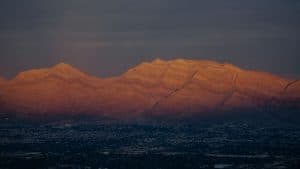 Landscape photo of Nevada mountains at sunset