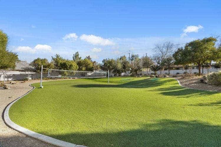 Outdoor volleyball court