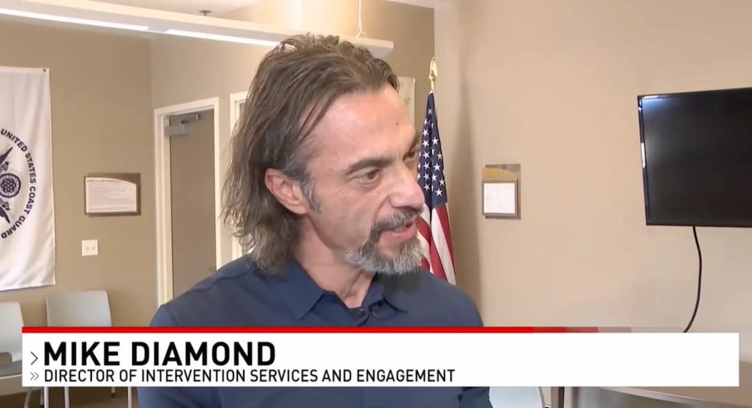 Mike Diamond speaks to news on Fentanyl Awareness Day